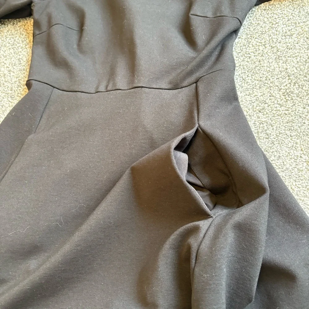 Kate Spade Black Fit & Flare Mini Dress with Bell Sleeves Size Small